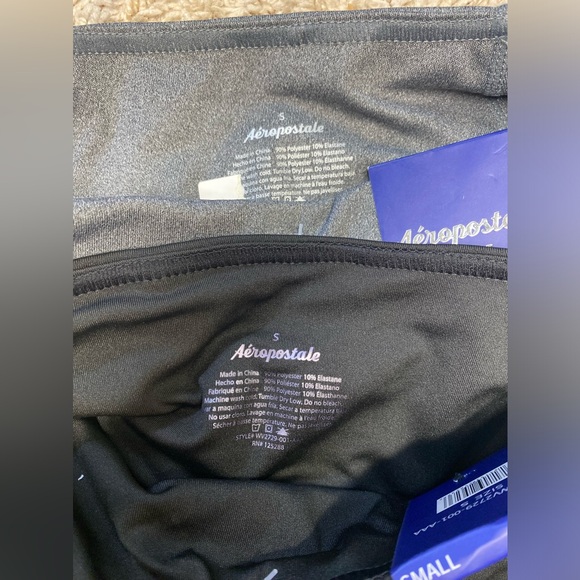 Aeropostale Leggings Womens Size Small Black and Grey New Bundle of 2 - Picture 9 of 11